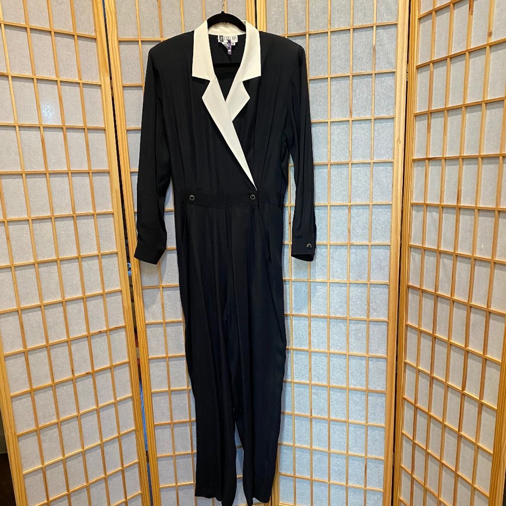 SK & Company Executive-Style Business Jumpsuit, Size 12